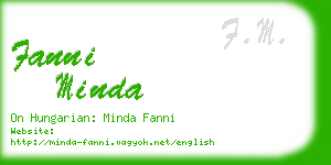 fanni minda business card